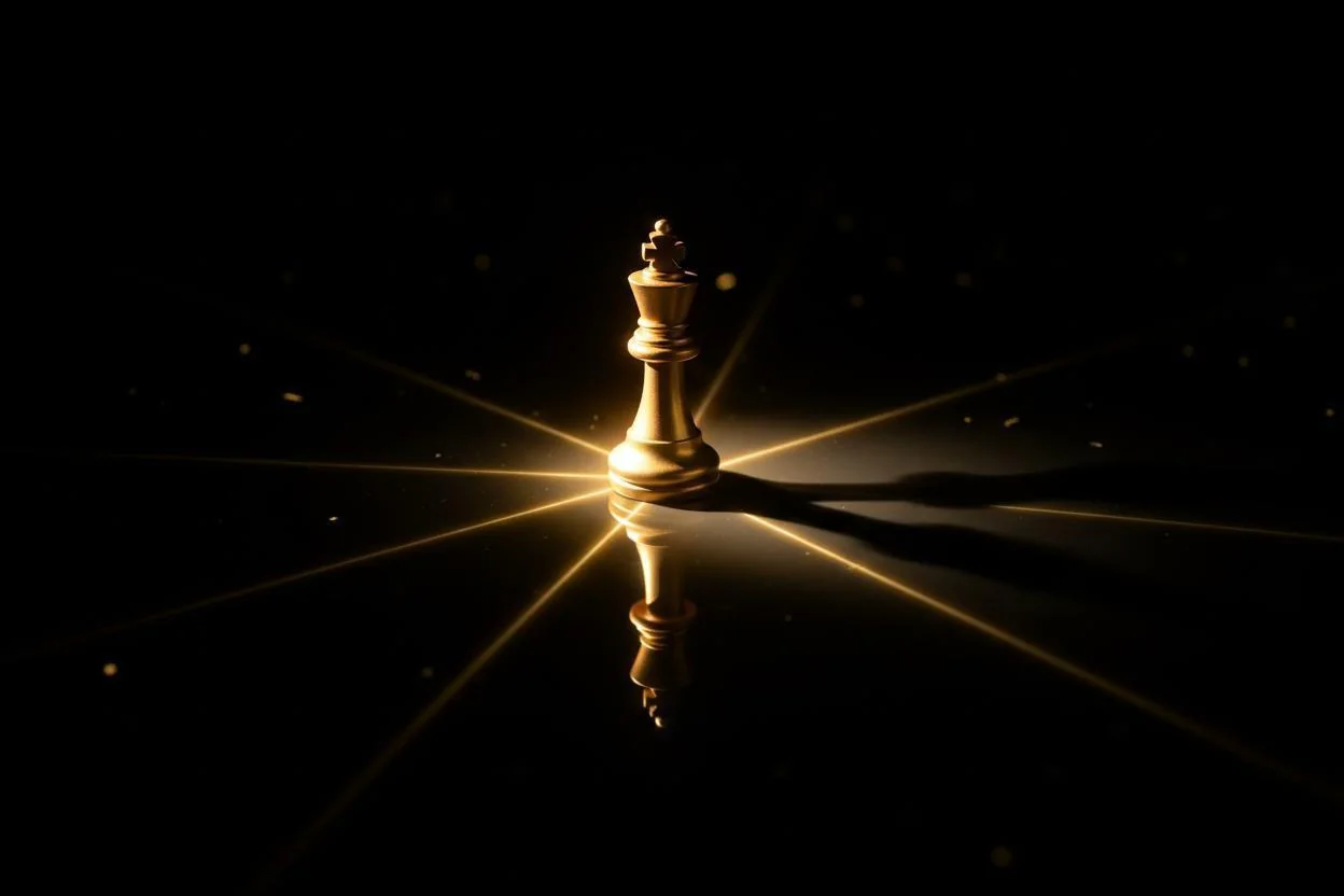 Gold king chess piece symbolizing dominance in a consensual power dynamic